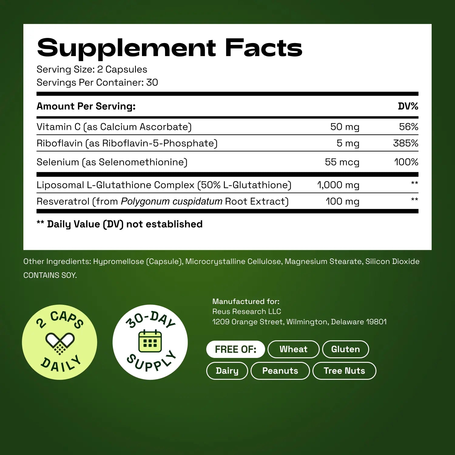 Cata-Kor Liposomal Glutathione Supplement – 1155 Mg | Vitamin C | Riboflavin (B2) | Selenium | Resveratrol Complex – Supports Antioxidant Defense & Cellular Health – Vitamin Dietary Supplement