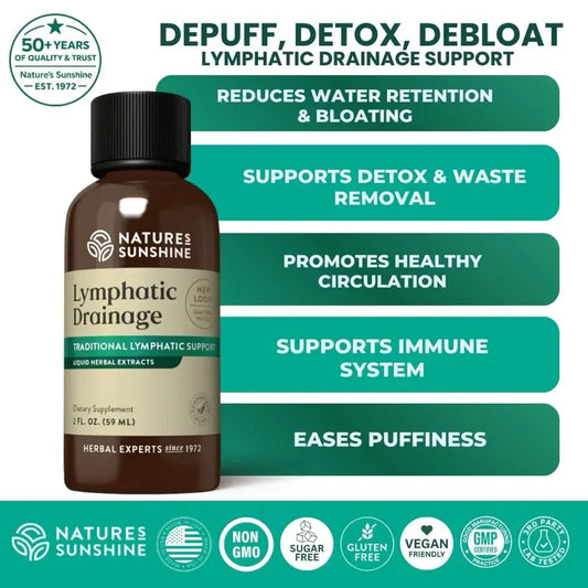 Nature'S Sunshine Lymphatic Drainage Supplement: Reduce Bloat, Reduce Puffiness, Detoxify, Support Lymph Flow