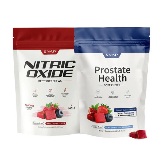 NEW! Prostate Health and Nitric Oxide Chews - Inflammation Support - Urinary & Bladder Function - Supports Blood Flow & Energy - Male Reproductive Health - Antioxidants - Supports Healthy DHT Levels - Mixed Berry Flavor - Medicinal Mushrooms & Botanicals