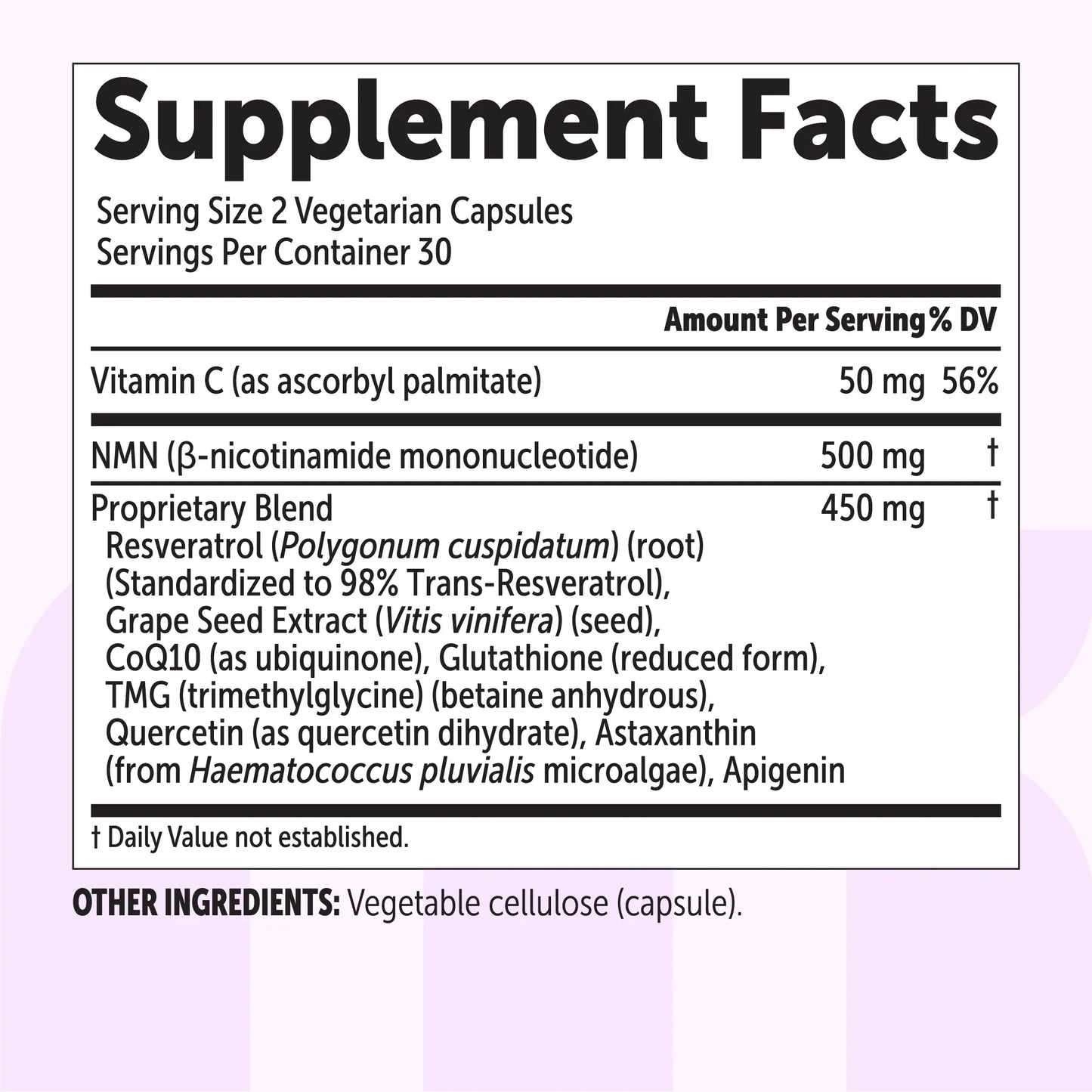 Micro Ingredients NMN Complex 1,000Mg per Serving, 10-1 Complex, Zero Filler, Pure NMN 500Mg with Vitamin C, Resveratrol, Coq10, TMG, Quercetin, & Glutathione | NAD+ Supplement Precursor