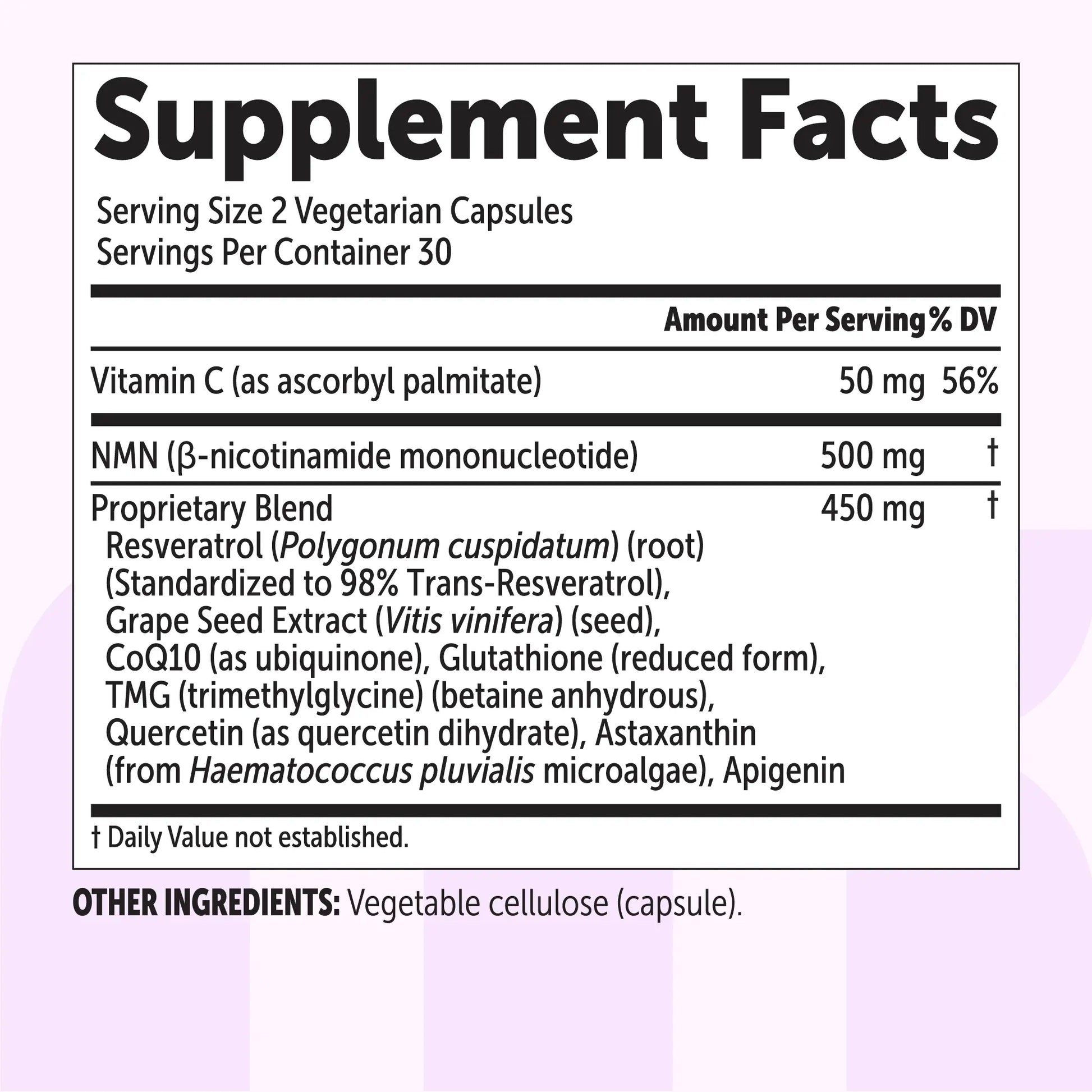 Micro Ingredients NMN Complex 1,000Mg per Serving, 10-1 Complex, Zero Filler, Pure NMN 500Mg with Vitamin C, Resveratrol, Coq10, TMG, Quercetin, & Glutathione | NAD+ Supplement Precursor