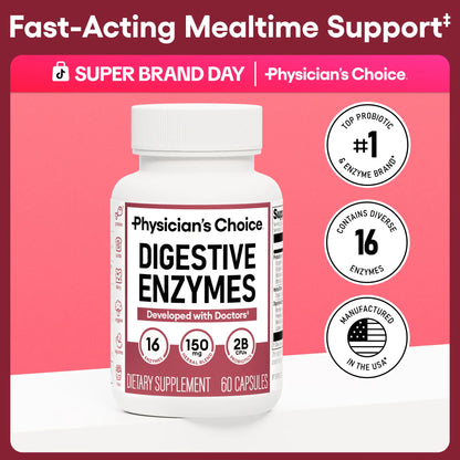 Physician'S Choice Digestive Enzymes - Bloating & Mealtime Discomfort Support with Probiotics + Prebiotics for Digestion & Gut Health