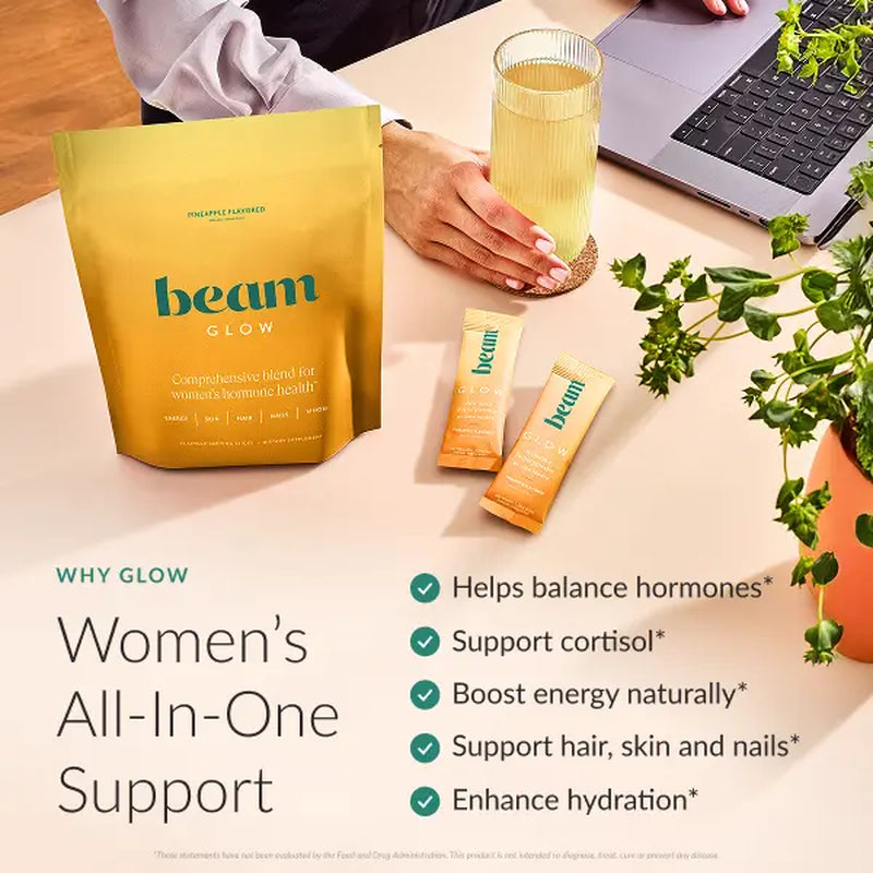 Limited Edition Beam Glow Women’S Superblend — 15 Single-Serve Packets for Hormone Balance, Skin, Hair & Nail Support (Limited Edition Flavors, Vegan, Caffeine-Free)| Dealsforyoudays