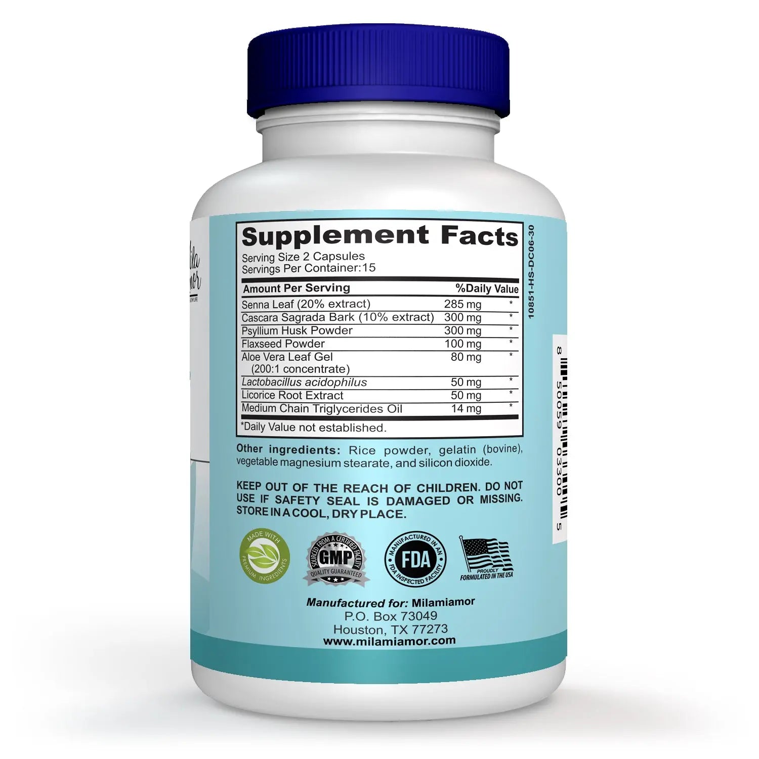 2 X 15 Day Cleanse Bundle- Gut and Colon Support | Caffeine Free | Advanced Formula with Senna, Cascara Sagrada, & Psyllium Husk | Non-Gmo | 60 Capsules