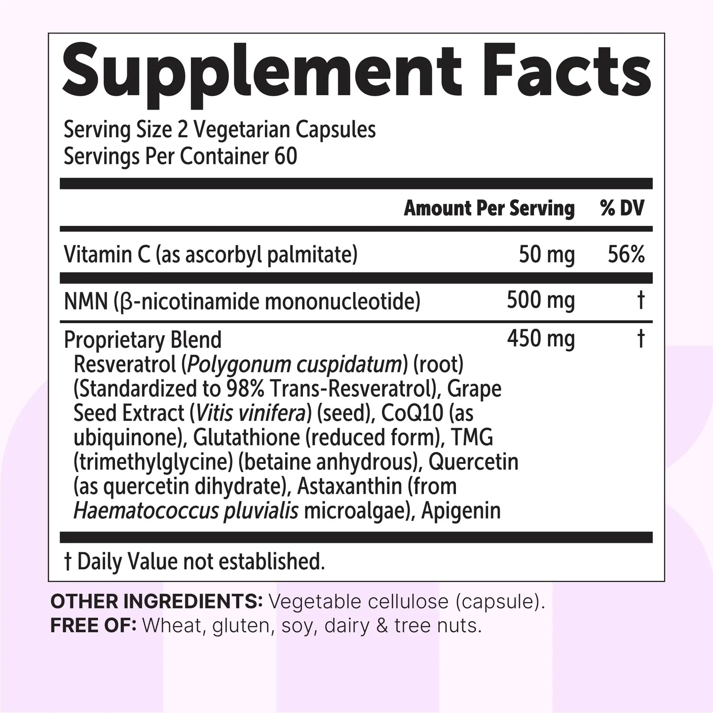 Micro Ingredients NMN Complex 1,000Mg per Serving, 10-1 Complex, Zero Filler, Pure NMN 500Mg with Vitamin C, Resveratrol, Coq10, TMG, Quercetin, & Glutathione | NAD+ Supplement Precursor